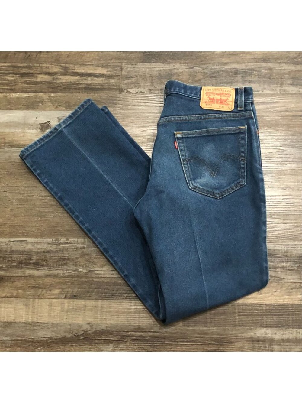 Vintage Levi's 517 Mens 36x32 Boot Cut Blue Jeans